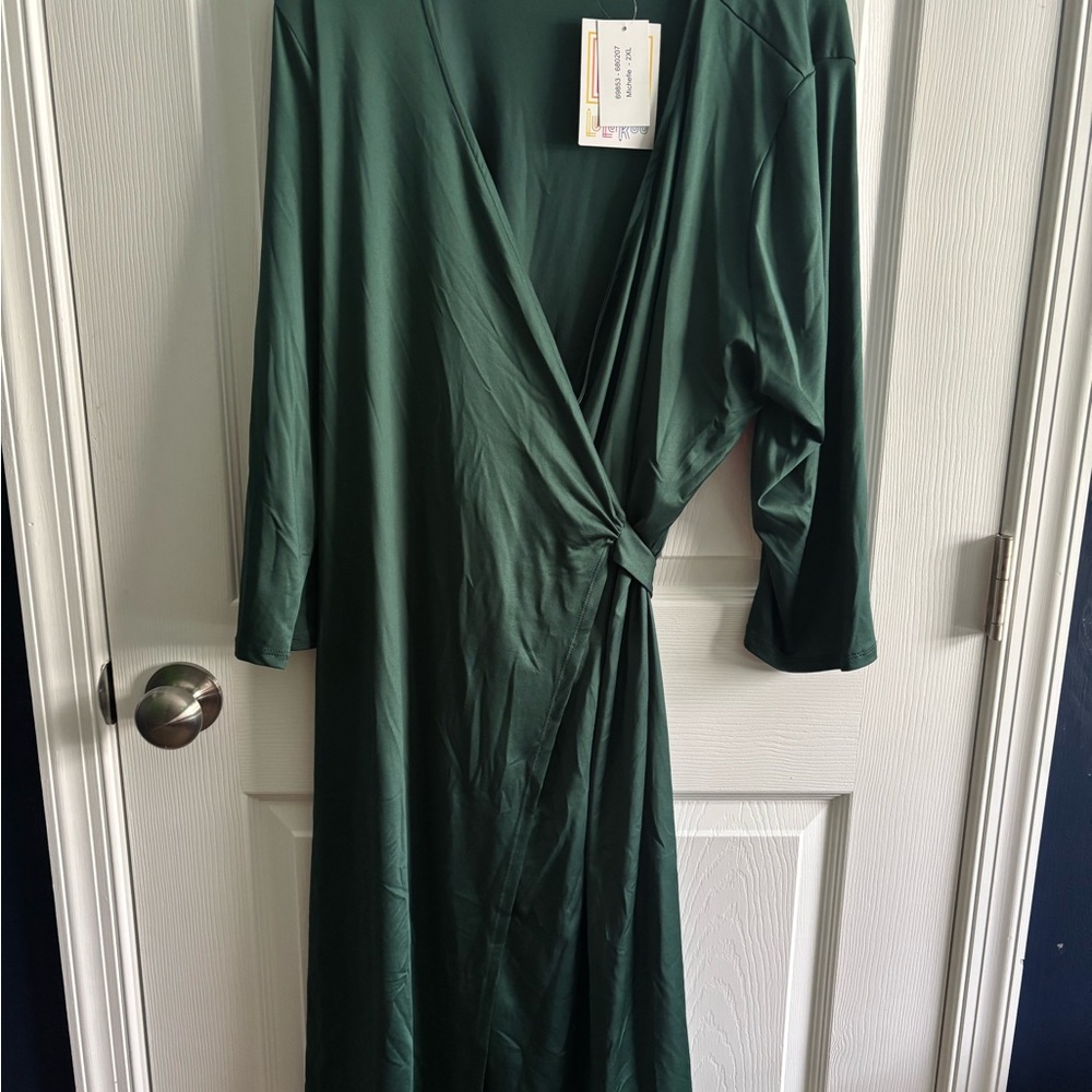 LuLaRoe Forest Green Long Sleeve Dress